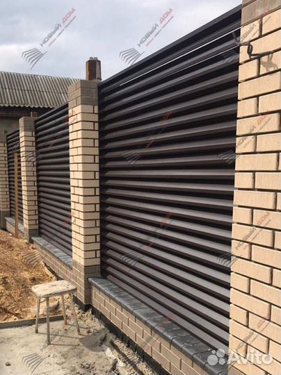 Забор жалюзи горизонтальный