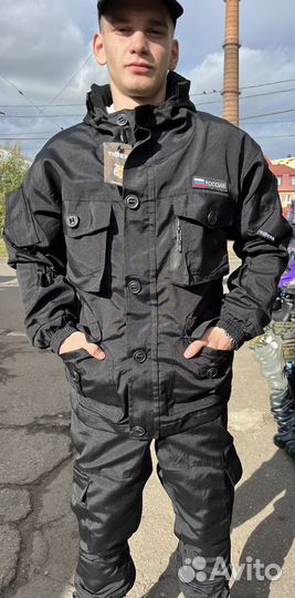 Утепленный костюм горка демисезонный черный