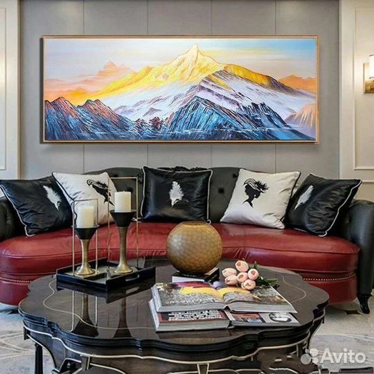 Картина маслом горный пейзаж