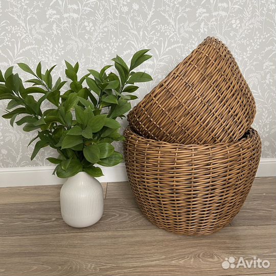 Кашпо из ротанга