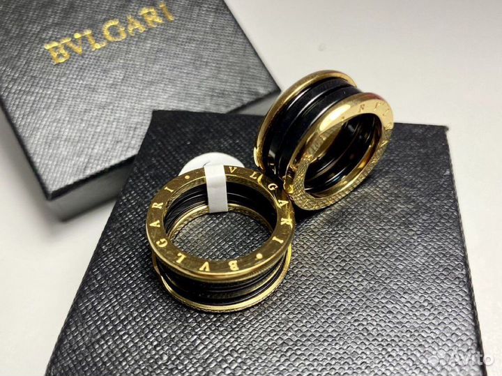 Кольцо Bvlgari Zero Булгари черная керамика