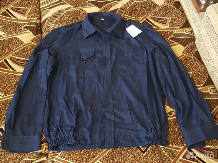 Рубашка вкс повседневная синяя