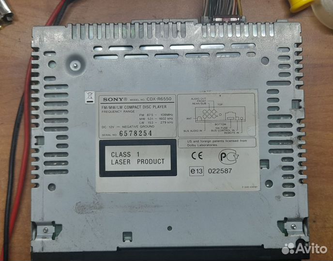 Автомагнитола sony CDX-R6550