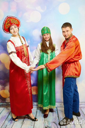 Прокат народных костюмов, скоморохов