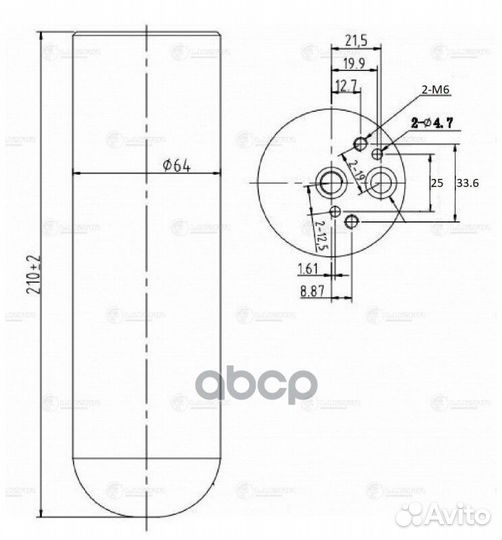 Ресивер-осушитель конд. для а/м Mercedes Sprinter