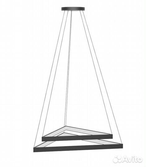 Светодиодная люстра в форме 2-х Треугольников