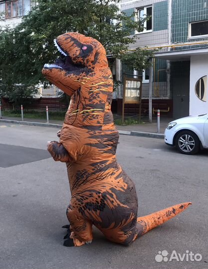 Надувной костюм динозавр