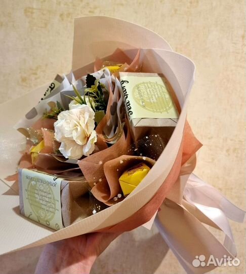 Букеты и корзины из чая, кофе,сладостей