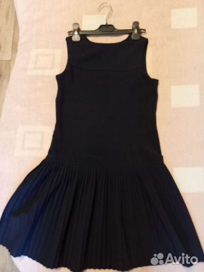 Сарафан школьный синий