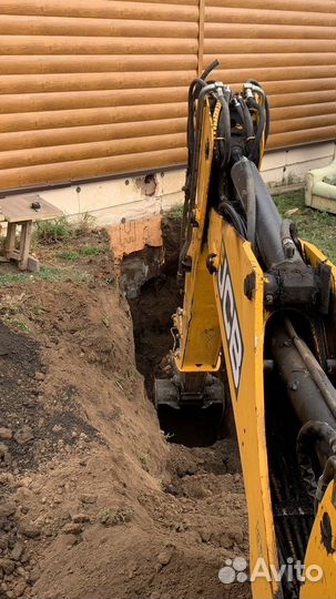 Экскаватор погрузчик JCB (ямобур+гидромолот)