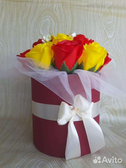 Букет из мыльных роз