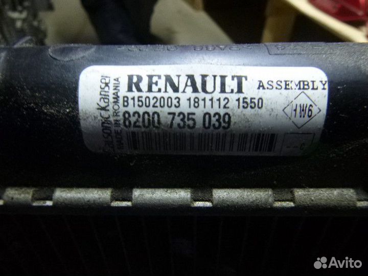 Радиатор основной renault duster 2012