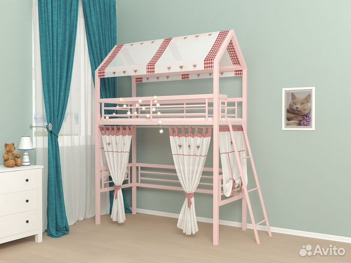 Кровать чердак Домик-4