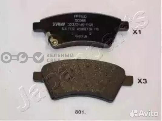 Japanparts PA801AF Колодки тормозные передние suzu