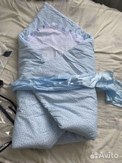 Конверт одеяло на выписку зимний