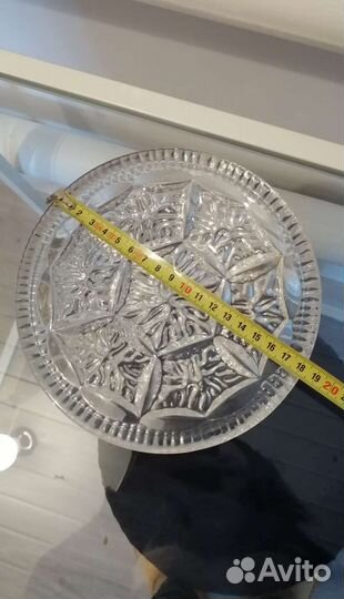 Блюдо хрустальное СССР 2 шт