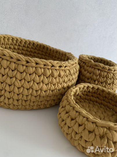 Вязаные корзины