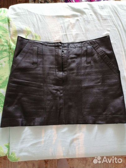 Юбка нат кожа