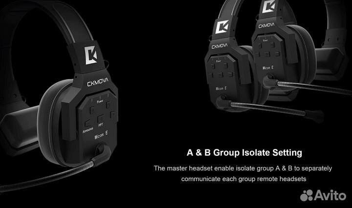 Беспроводной интерком ckmova Wicom E S3 3 абонента