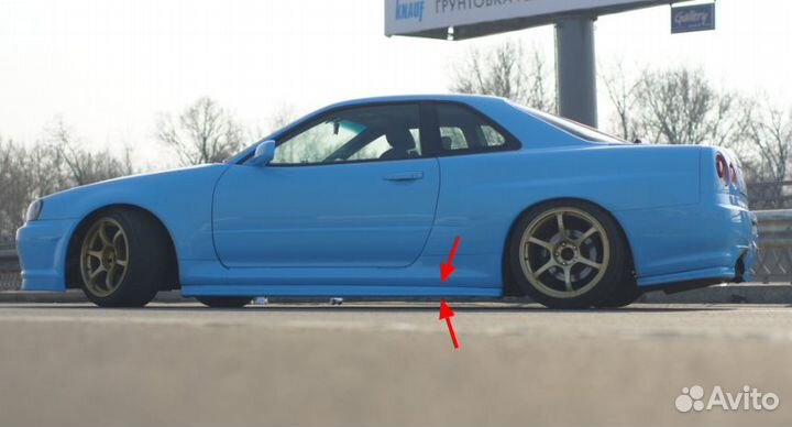 Накладки под пороги GTR nismo Nissan Skyline R34