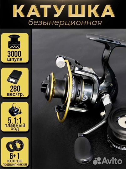 Катушка рыболовная для спиннинга безынерционная