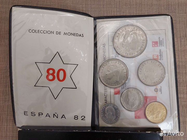 Испания набор из 6 монет 1980 1980-82