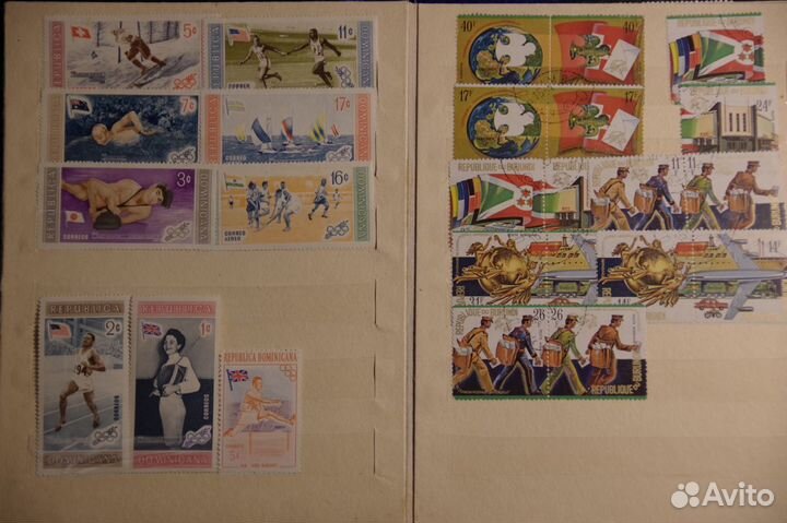 Марки СССР и зарубежные в альбоме
