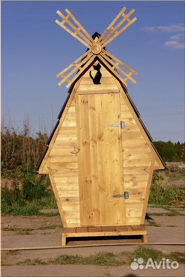 Дачный туалет деревянный SOX556