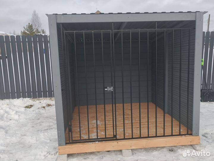 Вольер 2х2 м цвет серый