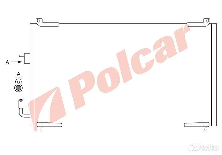 Радиатор кондиционера 690 X 381 X 16 MM PE5129 для