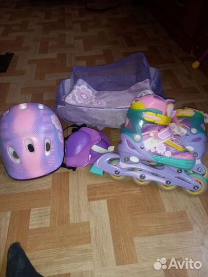 Роликовые коньки детские раздвижные