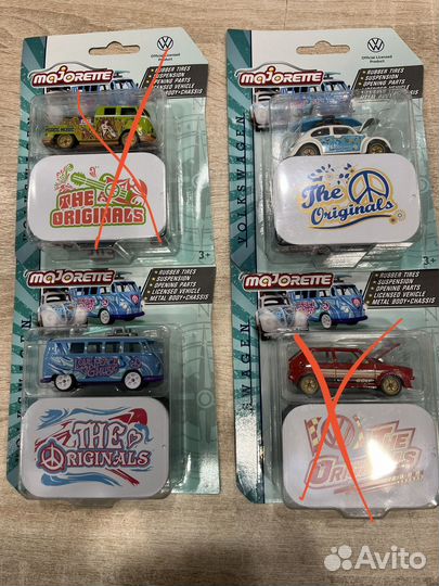 Majorette Volkswagen Golf Transporter T1 Beetle