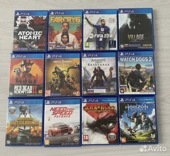 Игры на дисках для ps4