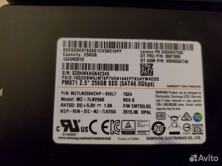SSD 250 256 512 GB Samsung 850 PRO 860 EVO Micron