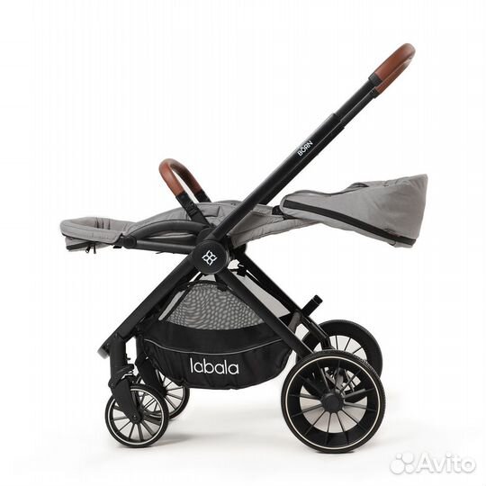 Коляска 2в1 Labala Born Grey