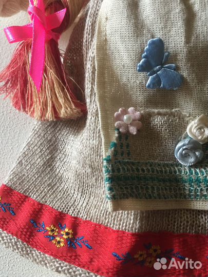 Кукла русский стиль ткань 28см