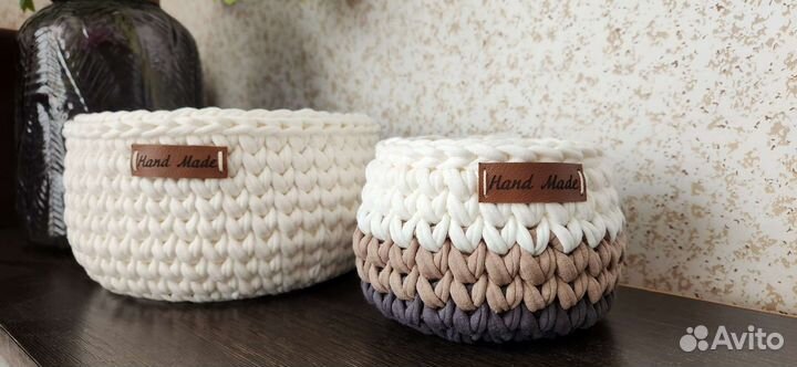 Вязанные корзины