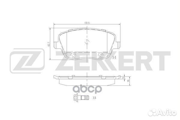 Колодки торм. диск. передн. Seat Ibiza III 02