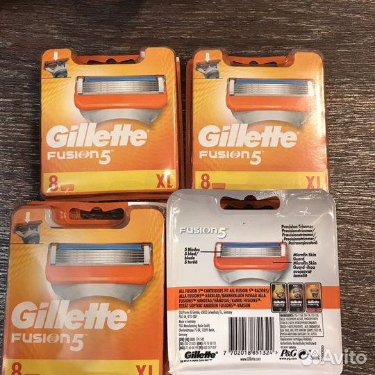 Сменные кассеты gillette fusion оригинал