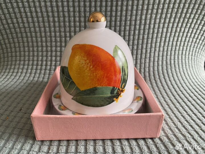 Керамическая лимонница с позолотой