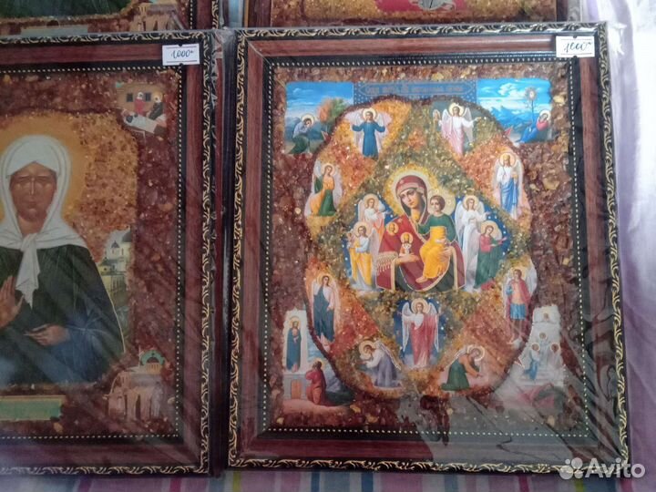 Икона освященная в янтаря