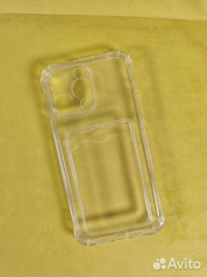 Чехол с карманом iPhone 14 Pro Max Transparent