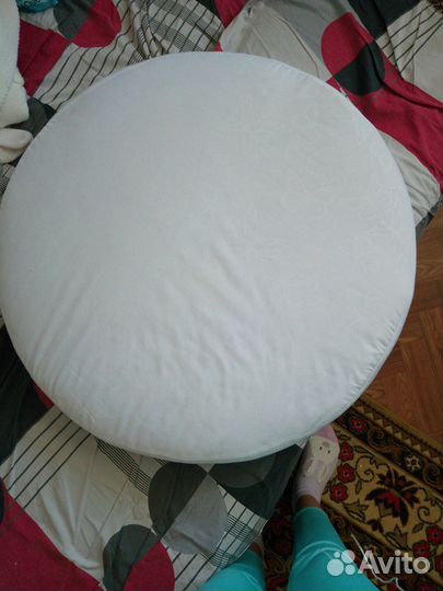 Матрас с наматрасником детский круглый
