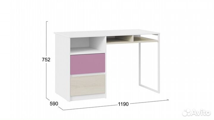 Стол письменный с ящиками 