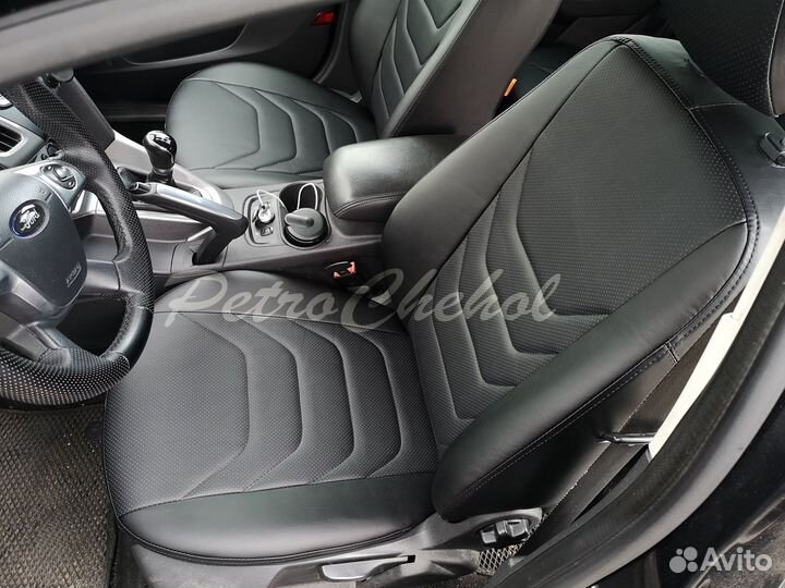 Чехлы на Форд Фокус 3 Ломаная линия с установкой