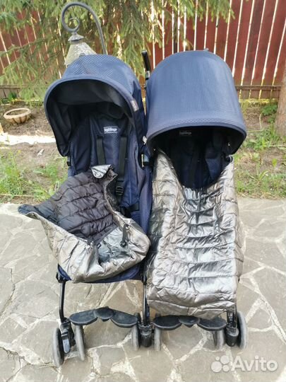 Peg perego pliko mini twin коляска трость двойни