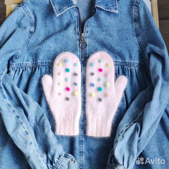 Вязаные варежки
