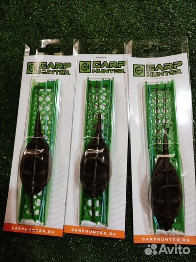 Готовый карповый монтаж с флэт кормушкой 70г