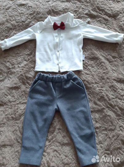 Детский костюм-тройка с бабочкой