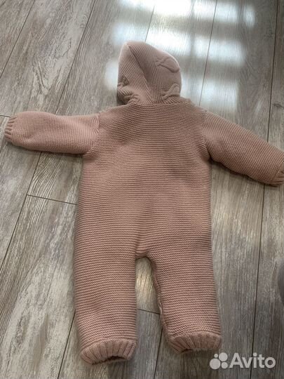 Вязанный комбинезон для девочки 80 размер